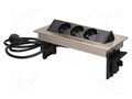 Plug socket strip: furniture; IP20; 3680W; Cutout: 112x232mm ORNO OR-AE-1363