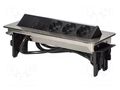 Plug socket strip: furniture; IP20; 3680W; Cutout: 114x315mm ORNO OR-AE-1364-SCHUKO