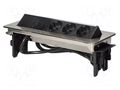 Plug socket strip: furniture; IP20; 3680W; Cutout: 114x315mm ORNO OR-AE-1364-SCHUKO