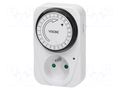 Programmable time switch; 15min÷24h; 230VAC/16A; IP20; Standard VIRONE VIR-MT-1