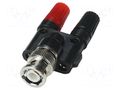 Adapter; 3A; 59.1mm; banana 4mm plug x2,BNC plug; 50Ω; 500V CAL TEST CT2410