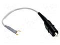 Ground/earth cable; 300V; fork terminal,crocodile clip; grey CAL TEST CT2710-12-8