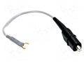 Ground/earth cable; 300V; fork terminal,crocodile clip; grey CAL TEST CT2710-12-8