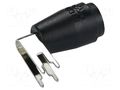 Connector: 4mm banana; socket; black; 25A; 27.7mm; PCB; 5mΩ; 1kV CAL TEST CT3151-0