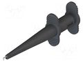 Clip-on probe; hook type; 5A; black; 4mm; L: 126mm; 2pcs. CAL TEST CT4466-0