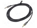 Cable; Jack 3.5mm 3pin plug,both sides; 1m; Plating: gold-plated GOOBAY GOOBAY-PLUS-65273