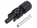 Connector: solar; plug; female; MC4; 39A; 1kV; IP2X,IP65,IP68 STÄUBLI 32.0016P0001-UR
