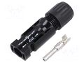 Connector: solar; plug; male; MC4; 39A; 1kV; IP2X,IP65,IP68; crimped STÄUBLI 32.0017P0001-UR