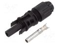 Connector: solar; plug; female; MC4 Evo stor; 47A; 1.5kV; straight STÄUBLI 32.0262P0001
