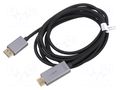 Cable; DisplayPort plug,HDMI plug; DisplayPort 1.2,HDMI 2.0 DIGITUS DB-340202-030-S