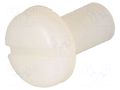 Screw; M5x10; 0.8; Head: cheese head; slotted; 1.3mm; polyamide DREMEC DR8G204M5X10