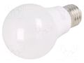 LED lamp; neutral white; E27; 230VAC; 8.8W; 200°; 4000K; 3pcs. GTV Poland GT-A60NW9W-3