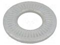 Washer; internally serrated; M8; D=18mm; h=2.35mm; spring steel BOSSARD B8/BN84530