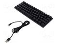 Keyboard; black; USB C; wired,US layout; 1.8m SAVIO SAVGK-BLACKOUT-RD