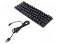 Keyboard; black; USB C; wired,US layout; mechanical keyboard,RGB SAVIO SAVGK-BLACKOUT-RD