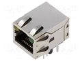 Connector: RJ45; socket; PIN: 8; shielded,with LED; 8p8c; THT ADAM TECH MTJ88TUX1FSDPGVLG1