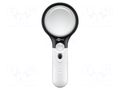 Hand magnifier; Lens: Ø22mm,Ø75mm; Illumin: LED; white; 10000K GOOBAY GOOBAY-41255