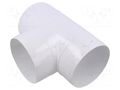 Accessories: round T-joint; white; ABS; Ø100mm DOSPEL S.A. 007-0218