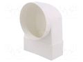 Accessories: connecting elbow bend variable; white; ABS; 90° DOSPEL S.A. 007-0223