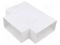 Accessories: flat t-joint; white; ABS; 110x55mm DOSPEL S.A. 007-0227