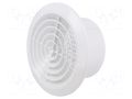 Ventilation grille; ABS; white; Ø144x68mm; Ø100mm; 20pcs. DOSPEL S.A. 007-0426