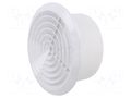 Ventilation grille; ABS; white; Ø164x72mm; Ø125mm; 20pcs. DOSPEL S.A. 007-0427