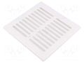 Ventilation grille; PP; white; 156x156x27mm; 140x140mm; 20pcs. DOSPEL S.A. 007-1567