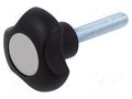 Knob; Ø: 32mm; Ext.thread: M6; Int.thread: M6; 30mm; H: 22mm; Cap: grey ELESA+GANTER EG-167754-C3