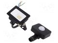 Lamp: LED flood light; 230VAC; 10W; 4000K; CRImin: 80; 1000lm GTV Poland GT-GCR10W-40