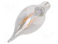 LED lamp; grey; E14; 230VAC; 200lm; 4W; 360°; 1800K GTV Poland LD-C35FP4-18L