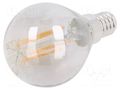 LED lamp; grey; E14; 230VAC; 200lm; 4W; 360°; 1800K GTV Poland LD-G45FP4-18