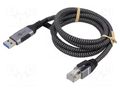 Cable; USB 3.0; RJ45 plug,USB A plug; nickel plated; 1.5m; U/FTP Goobay GOOBAY-70497