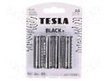Battery: alkaline; AA; 1.5V; non-rechargeable; Ø14.5x50.5mm; 4pcs. TESLA BATTERIES BAT-LR6B/TESLA-B4