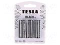 Battery: alkaline; AA; 1.5V; non-rechargeable; Ø14.5x50.5mm; 4pcs. TESLA BATTERIES BAT-LR6B/TESLA-B4