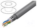 Wire; HELUKAT® 200,SF/UTP; 4x2x24AWG; 5e; wire; Cu; grey; 6mm HELUKABEL HELUKAT200-SFTP-FR