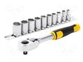 Wrench-set; 6-angles,socket spanner; Mounting: 1/4"; 11pcs. STANLEY STL-STMT82666-0