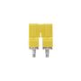 Cross-connector (terminal), when screwed in, Number of poles: 2, Pitch in mm: 9.90, Insulated: Yes, 76 A, yellow Weidmuller 1052560000 04008190154943