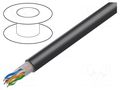 Wire; HELUKAT® 300,U/UTP; 4x2x24AWG; 6; wire; Cu; FRNC; black; 6.4mm HELUKABEL HELUKAT300A-805683