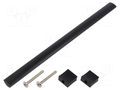 Holder; aluminium; matt black; H: 30.5mm; L: 244mm; W: 15.5mm; handle GTV Poland GTV-UA-B031122420M