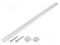 Holder; aluminium; natural; H: 30.5mm; L: 307mm; W: 15.5mm; handle GTV Poland GTV-UA-B0-311288