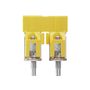 Cross-connector (terminal), when screwed in, Number of poles: 2, Pitch in mm: 16.00, Insulated: Yes, 138 A, yellow Weidmuller 1053060000 04008190097349