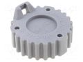 Socket cover; PIN: 6; grey; AHD AMPHENOL AHDC-16-6