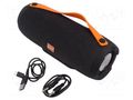 Speaker; black,orange; Jack 3,5mm,microSD,USB A,USB B micro SAVIO SAVBS-023