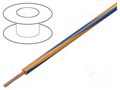 Wire; H07V2-K; stranded; Cu; 10mm2; 8AWG; PVC; orange-dark blue HELUKABEL H07V2-K1000ORDB