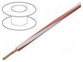 Wire; H07V2-K; stranded; Cu; 6mm2; 10AWG; PVC; white-red; 450V,750V HELUKABEL H07V2-K600WHRD