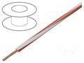 Wire; H07V2-K; stranded; Cu; 2.5mm2; 14AWG; PVC; white-red; Class: 5 HELUKABEL H07V2-K250WHRD