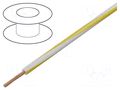 Wire; H07V2-K; stranded; Cu; 1.5mm2; 16AWG; PVC; white-yellow HELUKABEL H07V2-K150WHYL