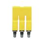 Cross-connector (terminal), when screwed in, Number of poles: 3, Pitch in mm: 5.10, Insulated: Yes, 32 A, yellow Weidmuller 1053760000 04008190058999