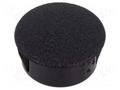 Stopper; H: 11.5mm; Wall thick: 0.8÷1.6mm; black; polyamide KEYSTONE KEYS8606