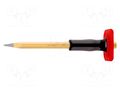 Pointed chisel; L: 250mm; with splash guard; Plating: varnish RENNSTEIG REN.3312501